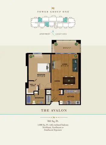 Floorplan of The Glenview at Pelican Bay, Assisted Living, Nursing Home, Independent Living, CCRC, Naples, FL 15