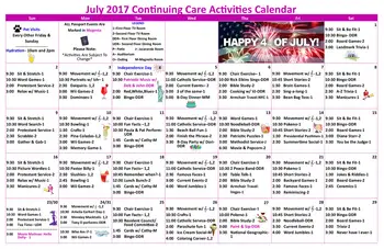 Activity Calendar of Mease Manor, Assisted Living, Nursing Home, Independent Living, CCRC, Dunedin, FL 2