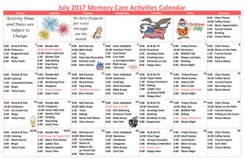 Activity Calendar of Mease Manor, Assisted Living, Nursing Home, Independent Living, CCRC, Dunedin, FL 3