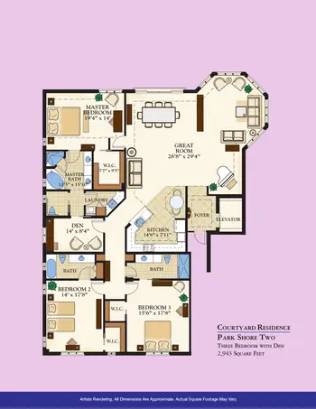 Floorplan of Moorings Park, Assisted Living, Nursing Home, Independent Living, CCRC, Naples, FL 7