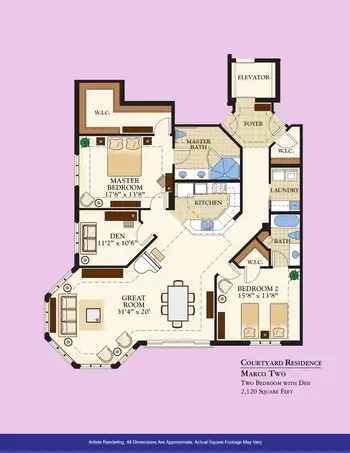 Floorplan of Moorings Park, Assisted Living, Nursing Home, Independent Living, CCRC, Naples, FL 9