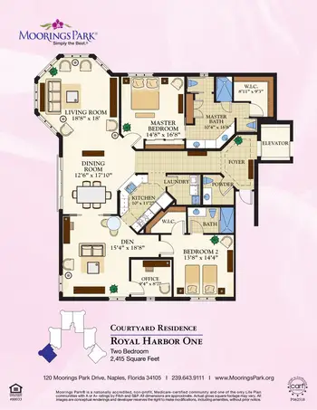 Floorplan of Moorings Park, Assisted Living, Nursing Home, Independent Living, CCRC, Naples, FL 15