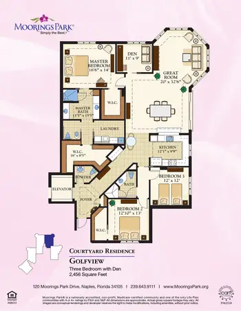 Floorplan of Moorings Park, Assisted Living, Nursing Home, Independent Living, CCRC, Naples, FL 16