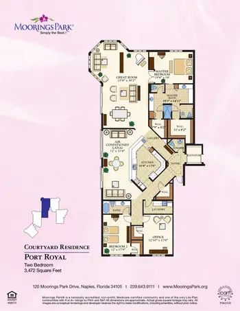 Floorplan of Moorings Park, Assisted Living, Nursing Home, Independent Living, CCRC, Naples, FL 17