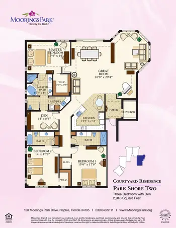 Floorplan of Moorings Park, Assisted Living, Nursing Home, Independent Living, CCRC, Naples, FL 20
