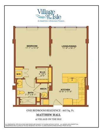 Floorplan of Village on the Isle, Assisted Living, Nursing Home, Independent Living, CCRC, Venice, FL 1