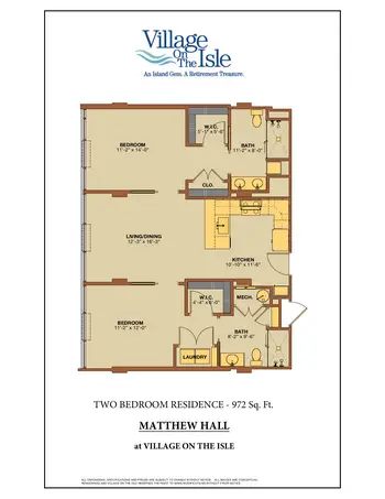 Floorplan of Village on the Isle, Assisted Living, Nursing Home, Independent Living, CCRC, Venice, FL 2