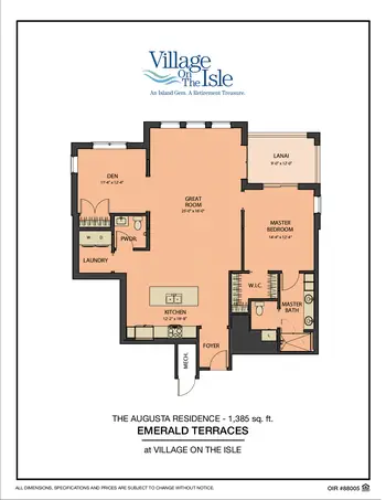 Floorplan of Village on the Isle, Assisted Living, Nursing Home, Independent Living, CCRC, Venice, FL 8