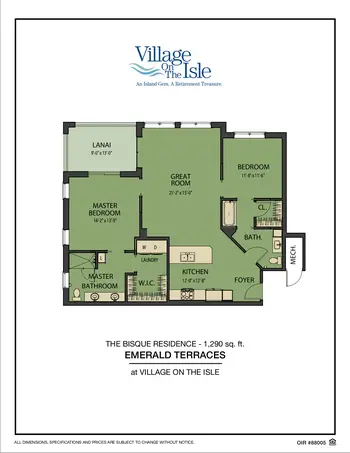 Floorplan of Village on the Isle, Assisted Living, Nursing Home, Independent Living, CCRC, Venice, FL 9