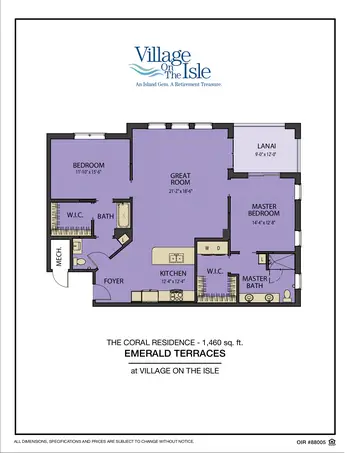 Floorplan of Village on the Isle, Assisted Living, Nursing Home, Independent Living, CCRC, Venice, FL 10