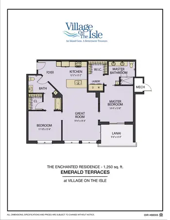 Floorplan of Village on the Isle, Assisted Living, Nursing Home, Independent Living, CCRC, Venice, FL 12