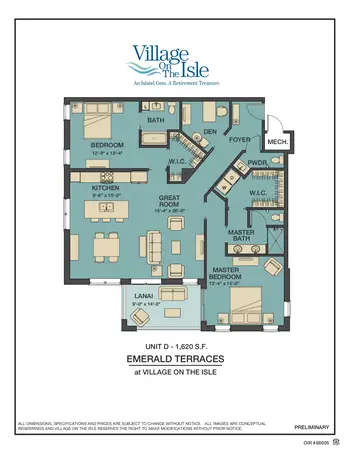 Floorplan of Village on the Isle, Assisted Living, Nursing Home, Independent Living, CCRC, Venice, FL 6