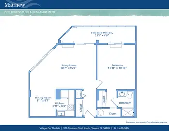 Floorplan of Village on the Isle, Assisted Living, Nursing Home, Independent Living, CCRC, Venice, FL 15