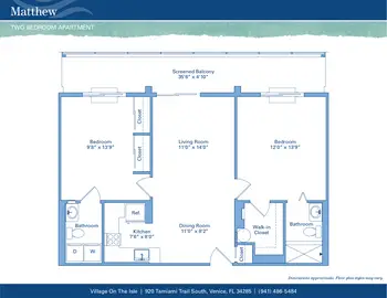 Floorplan of Village on the Isle, Assisted Living, Nursing Home, Independent Living, CCRC, Venice, FL 16