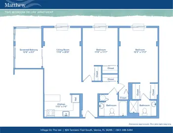 Floorplan of Village on the Isle, Assisted Living, Nursing Home, Independent Living, CCRC, Venice, FL 17