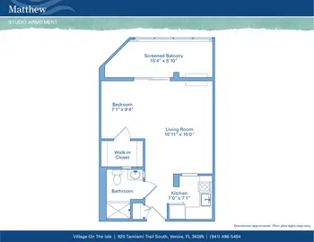 Floorplan of Village on the Isle, Assisted Living, Nursing Home, Independent Living, CCRC, Venice, FL 19
