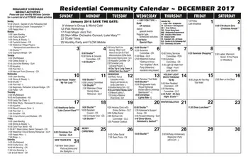 Activity Calendar of Waterman Village, Assisted Living, Nursing Home, Independent Living, CCRC, Mount Dora, FL 4
