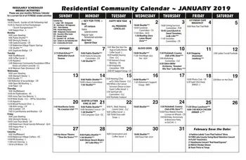 Activity Calendar of Waterman Village, Assisted Living, Nursing Home, Independent Living, CCRC, Mount Dora, FL 5
