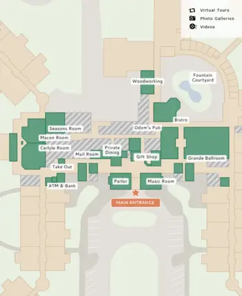 Campus Map of Carlyle Place, Assisted Living, Nursing Home, Independent Living, CCRC, Macon, GA 1