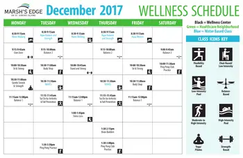 Activity Calendar of Marsh Edge, Assisted Living, Nursing Home, Independent Living, CCRC, Saint Simons Island, GA 1