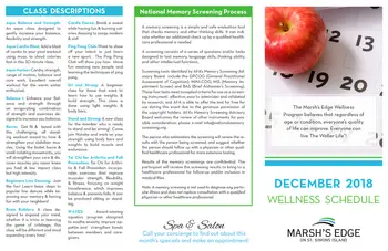 Activity Calendar of Marsh Edge, Assisted Living, Nursing Home, Independent Living, CCRC, Saint Simons Island, GA 4