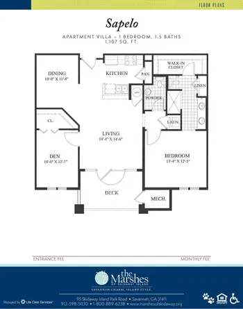 Floorplan of The Marshes of Skidaway Island, Assisted Living, Nursing Home, Independent Living, CCRC, Savannah, GA 8