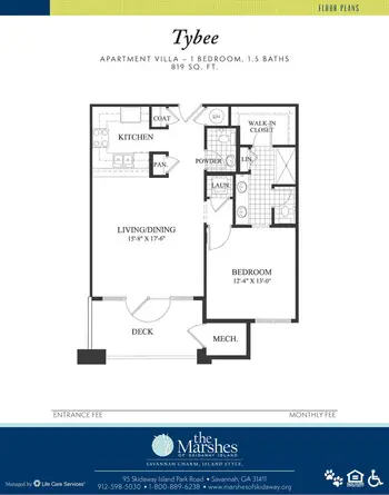 Floorplan of The Marshes of Skidaway Island, Assisted Living, Nursing Home, Independent Living, CCRC, Savannah, GA 11
