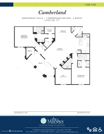 Floorplan of The Marshes of Skidaway Island, Assisted Living, Nursing Home, Independent Living, CCRC, Savannah, GA 18
