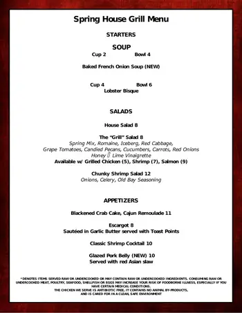 Dining menu of Park Springs, Assisted Living, Nursing Home, Independent Living, CCRC, Stone Mountain, GA 3