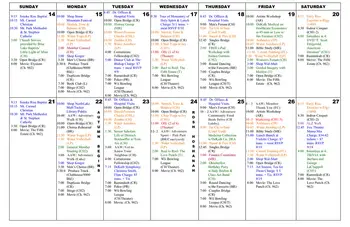 Activity Calendar of Park Springs, Assisted Living, Nursing Home, Independent Living, CCRC, Stone Mountain, GA 6