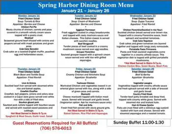 Dining menu of Spring Harbor, Assisted Living, Nursing Home, Independent Living, CCRC, Columbus, GA 7