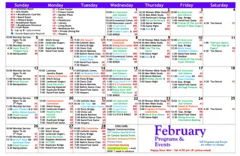 Activity Calendar of Lenbrook, Assisted Living, Nursing Home, Independent Living, CCRC, Atlanta, GA 13