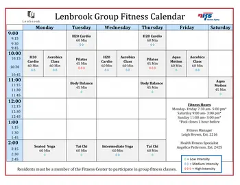 Activity Calendar of Lenbrook, Assisted Living, Nursing Home, Independent Living, CCRC, Atlanta, GA 14