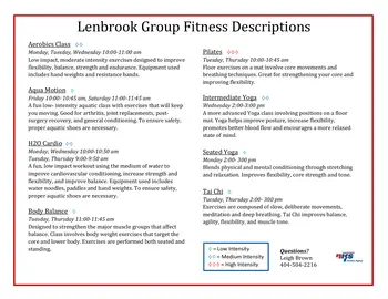 Activity Calendar of Lenbrook, Assisted Living, Nursing Home, Independent Living, CCRC, Atlanta, GA 15