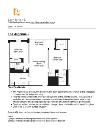 Floorplan of Lenbrook, Assisted Living, Nursing Home, Independent Living, CCRC, Atlanta, GA 3