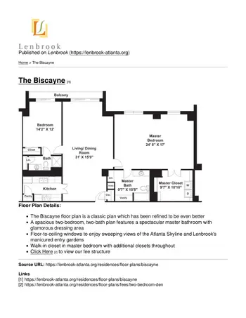 Floorplan of Lenbrook, Assisted Living, Nursing Home, Independent Living, CCRC, Atlanta, GA 6