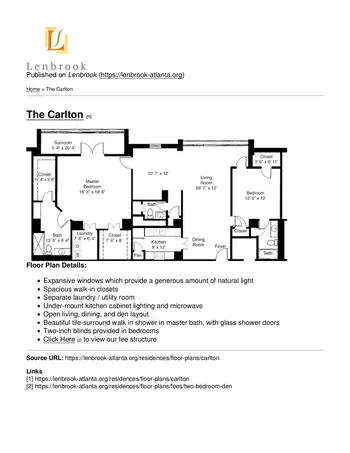 Floorplan of Lenbrook, Assisted Living, Nursing Home, Independent Living, CCRC, Atlanta, GA 8