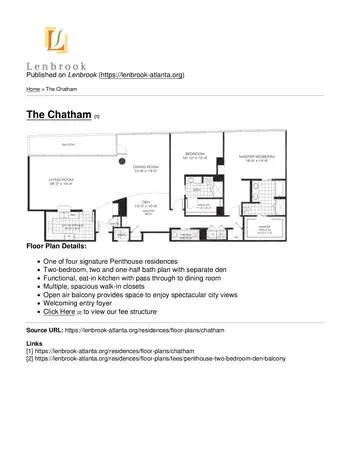 Floorplan of Lenbrook, Assisted Living, Nursing Home, Independent Living, CCRC, Atlanta, GA 10