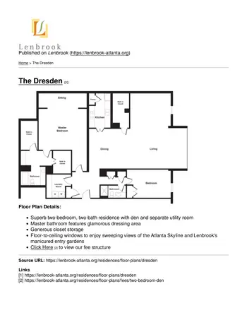 Floorplan of Lenbrook, Assisted Living, Nursing Home, Independent Living, CCRC, Atlanta, GA 13