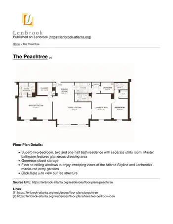 Floorplan of Lenbrook, Assisted Living, Nursing Home, Independent Living, CCRC, Atlanta, GA 17