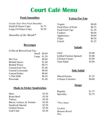 Dining menu of Canterbury Court Atlanta, Assisted Living, Nursing Home, Independent Living, CCRC, Atlanta, GA 1