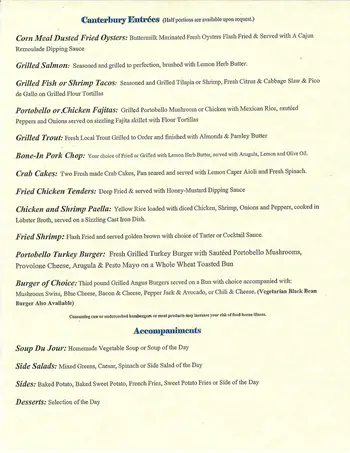 Dining menu of Canterbury Court Atlanta, Assisted Living, Nursing Home, Independent Living, CCRC, Atlanta, GA 4