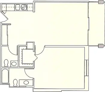 Floorplan of Arcadia, Assisted Living, Nursing Home, Independent Living, CCRC, Honolulu, HI 1