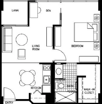 Floorplan of 15 Craigside, Assisted Living, Nursing Home, Independent Living, CCRC, Honolulu, HI 1