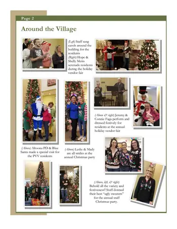 Activity Calendar of Prairie Vista Village, Assisted Living, Nursing Home, Independent Living, CCRC, Altoona, IA 6