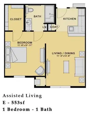Floorplan of Prairie Vista Village, Assisted Living, Nursing Home, Independent Living, CCRC, Altoona, IA 2