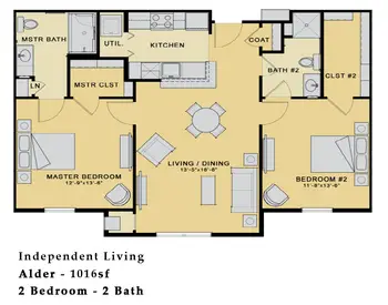Floorplan of Prairie Vista Village, Assisted Living, Nursing Home, Independent Living, CCRC, Altoona, IA 1
