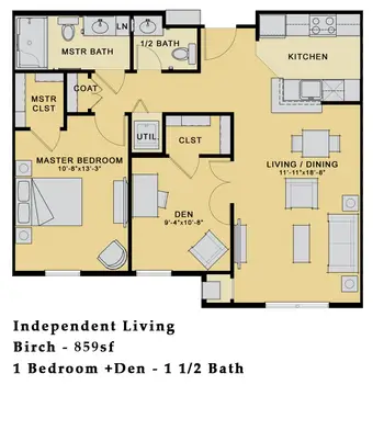Floorplan of Prairie Vista Village, Assisted Living, Nursing Home, Independent Living, CCRC, Altoona, IA 4