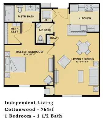 Floorplan of Prairie Vista Village, Assisted Living, Nursing Home, Independent Living, CCRC, Altoona, IA 6