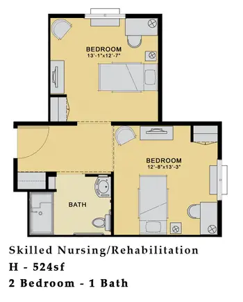 Floorplan of Prairie Vista Village, Assisted Living, Nursing Home, Independent Living, CCRC, Altoona, IA 12